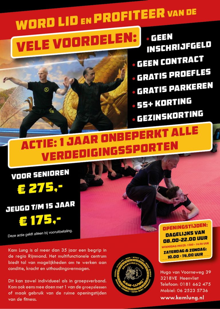 Actie verdedigingssporten!